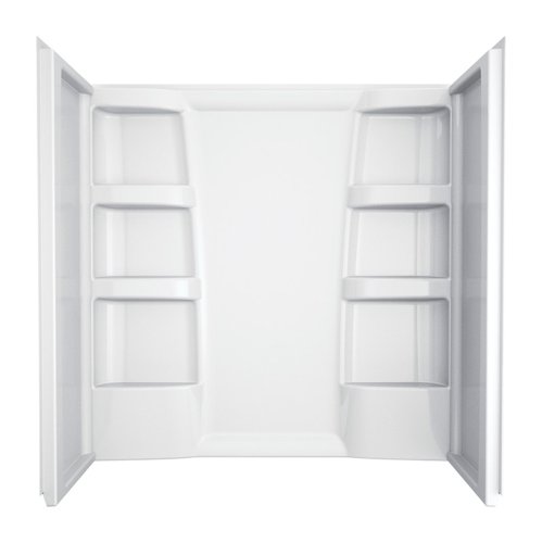 Delta Hycroft 60 in. H X 30 in. W X 60 in. L White Bathtub Wall Surround