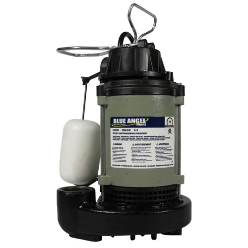 Wayne Blue Angel 1/3 HP 4,620 gph Cast Iron Vertical Float Switch AC Submersible Sump Pump 8 ft