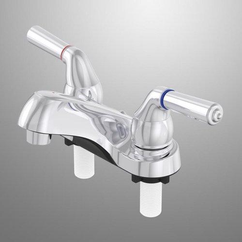 Home Plus Chrome Contemporary Centerset Bathroom Sink Faucet 4 in.