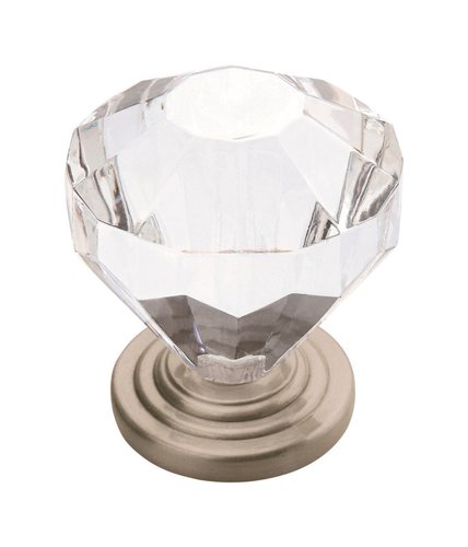 Amerock Traditional Classics Round Furniture Knob 1-1/4 in. D 1-1/5 in. Satin Nickel 5 pk