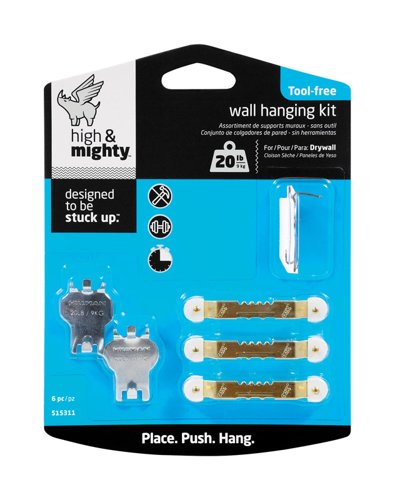 HILLMAN High & Mighty Steel-Plated Gray Hanger Picture Hanging Kit 20 lb 6 pk
