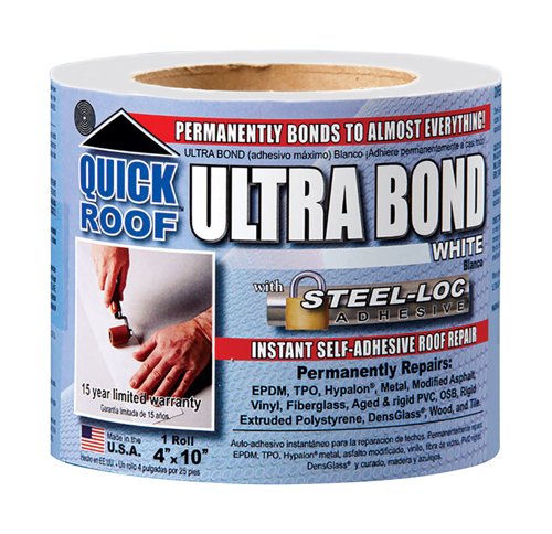 Quick Roof Ultra Bond 4 in. W X 10 ft. L Tape Self-Adhesive Roof Repair White