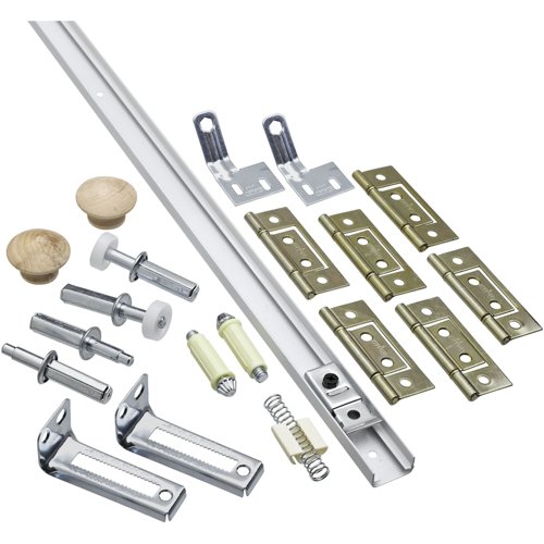 National Hardware 60 in. L White Steel Folding Door Hardware Set 1 pk