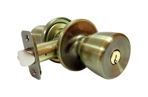 Faultless Tulip Antique Brass Entry Knobs Right or Left Handed