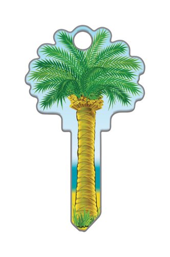 Lucky Line Key Shapes Palm Tree House Key Blank Single For Kwikset KW1/11