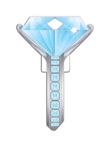 Lucky Line Key Shapes Diamond Ring House Key Blank KW1/11 Double For Kwikset