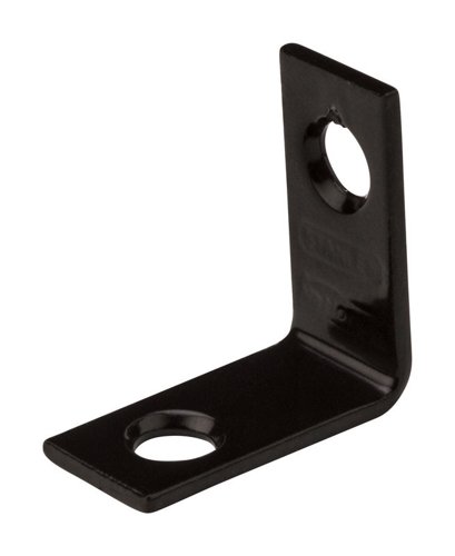 National Hardware 1 in. H X 1/2 in. W X 0.07 in. D Black Steel Inside Corner Brace