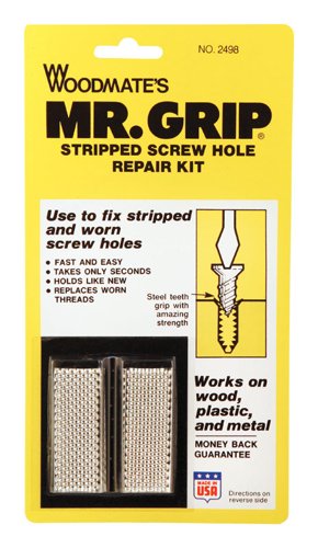 Woodmate Mr. Grip 3/4 in. D X 2 in. L Steel Round Head Screw Hole Repair Kit 1 pk
