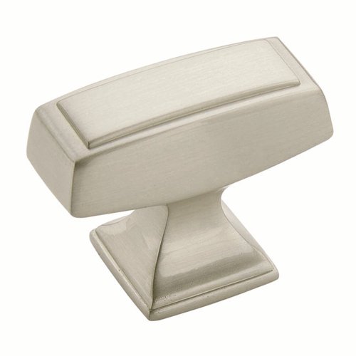 Amerock Mulholland Rectangle Cabinet Knob 1-3/16 in. Satin Nickel 1 pk