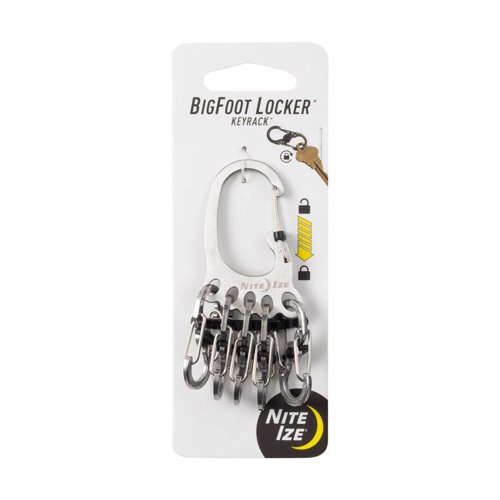 Nite Ize BigFoot Locker 2 in. D Stainless Steel Silver Carabiner Carabiner Key Chain