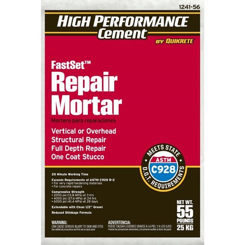 Quikrete FastSet Gray Repair Mortar 55 lb