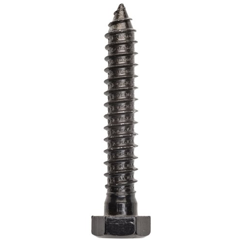 National Hardware 1/2 in. D X 3 in. L Black Powder-Coated Steel Lag Bolt 4 pk