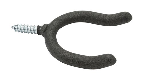 National Hardware 3 in. L Vinyl Coated Black Steel Large U-Shaped Double Screw Hook 40 lb. cap. 1 pk
