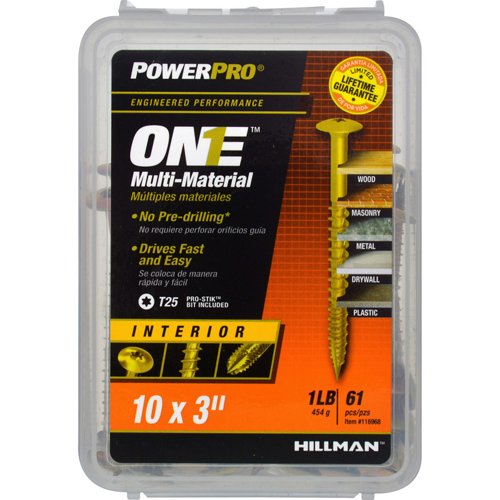 HILLMAN Power Pro No. 10 Ga. X 3 in. L Star Wafer Head Coarse Multi-Material Screws