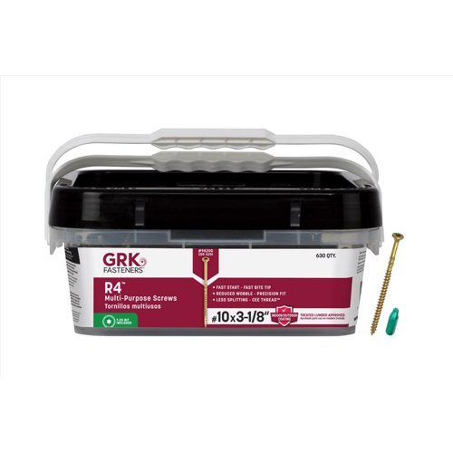 GRK Fasteners R4 No. 10 in. X 3-1/8 in. L Star Flat Head Self Tapping Multi-Purpose Screws