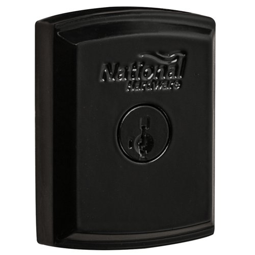 National Hardware SmartKey 3.35 in. L Black Gate Lock