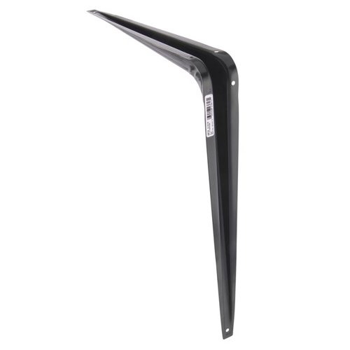 Hampton Black Steel Shelf Support 18 Ga. 12X14 in. L 100 lb