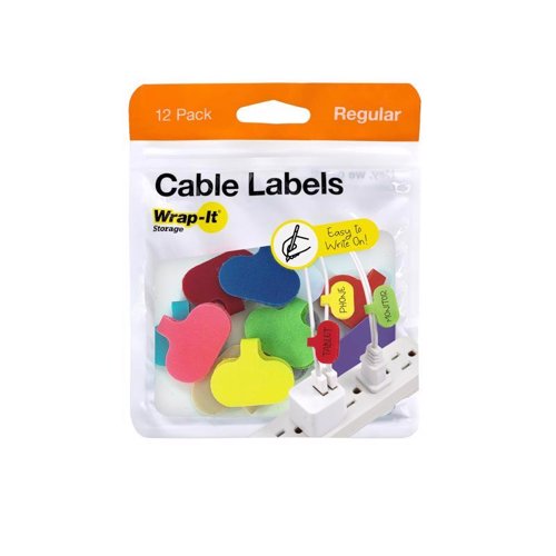 Wrap-It Cable Labels 1.2 in. L Assorted Nylon Cable Labels