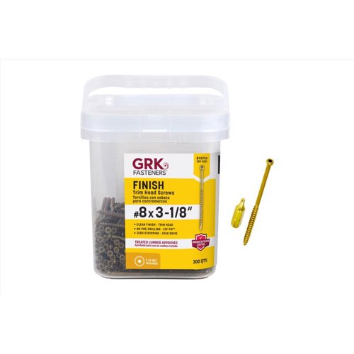 GRK Fasteners No. 8 in. X 3-1/8 in. L Star Trim Head W-Cut Construction Screws