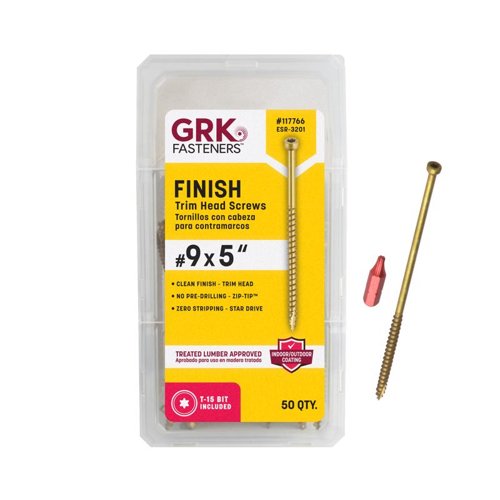 GRK Fasteners No. 9 in. X 5 in. L Star Trim Head W-Cut Construction Screws