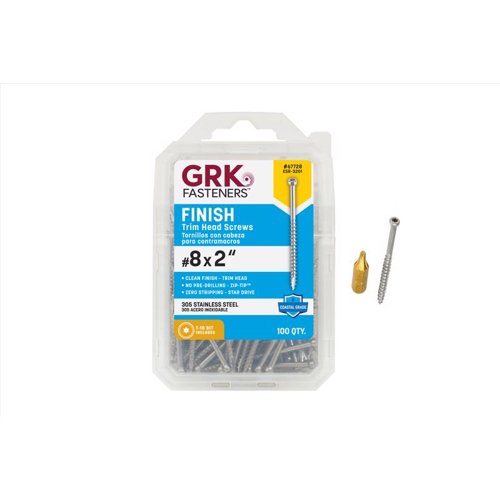 GRK Fasteners No. 8 in. X 2 in. L Star Trim Head W-Cut Construction Screws