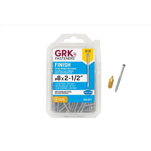 GRK Fasteners No. 8 in. X 2-1/2 in. L Star Trim Head W-Cut Construction Screws