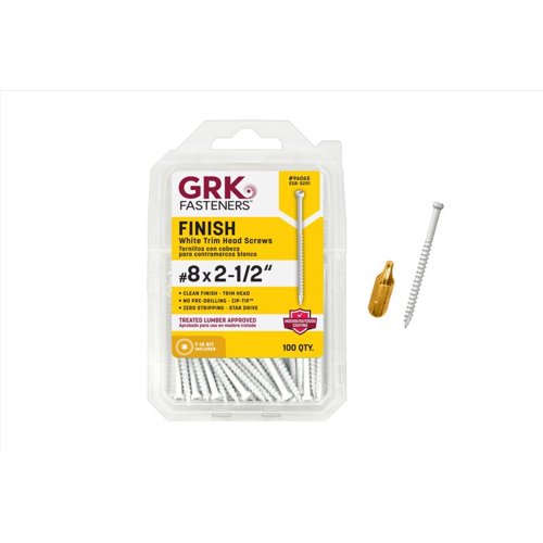 GRK Fasteners No. 8 in. X 2-1/2 in. L Star Trim Head W-Cut Construction Screws