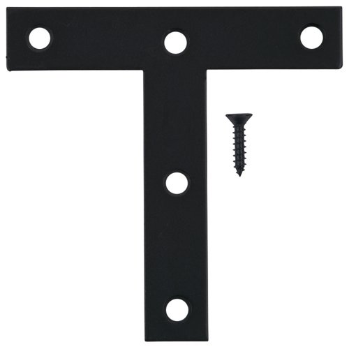 Hampton 4 in. H X 4 in. W X 4 in. L Black Steel T-Plate