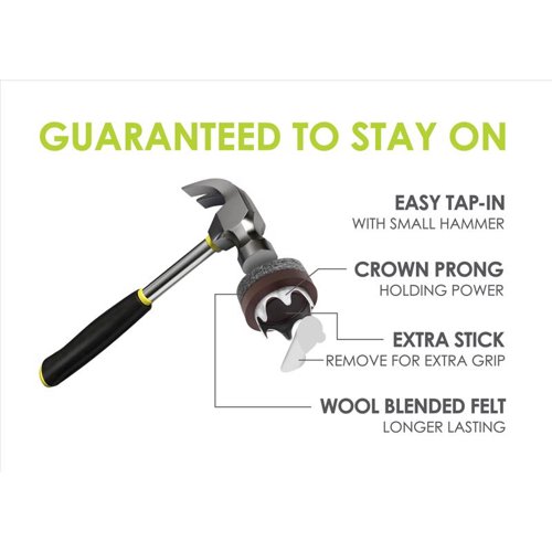 Slipstick GorillaFelt Brown/Gray 1 in. Tap-On Felt Chair Glide 8 pk