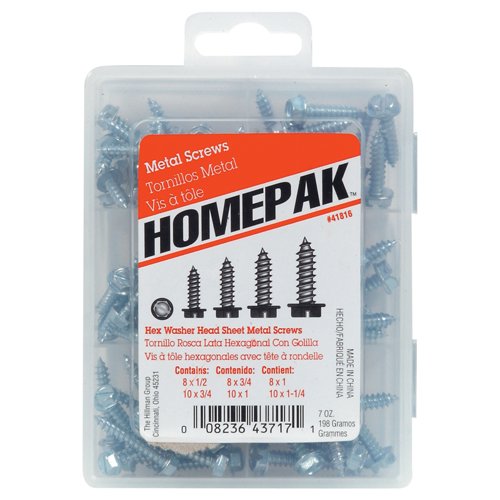 HILLMAN No. 8 Ga. Slotted Hex Head Sheet Metal Screw Kit