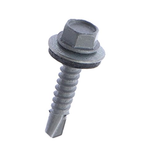Teks No. 12 in. X 1 in. L Hex Drive Hex Washer Head Coarse Roofing Screws