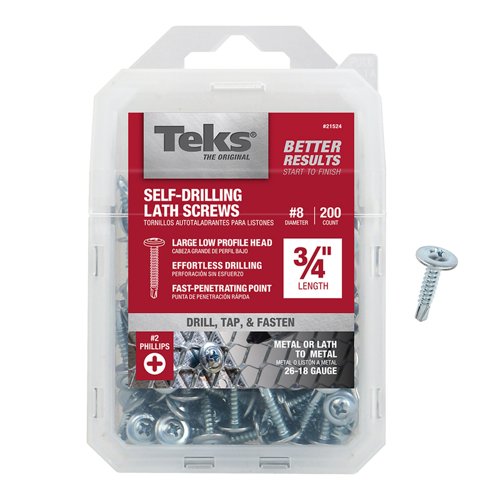 Teks No. 8 in. X 3/4 in. L Phillips Truss Head Coarse Lath Screws