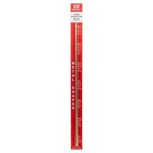 K&S 5/32 in. D X 12 in. L Round Brass Tube 1 pk
