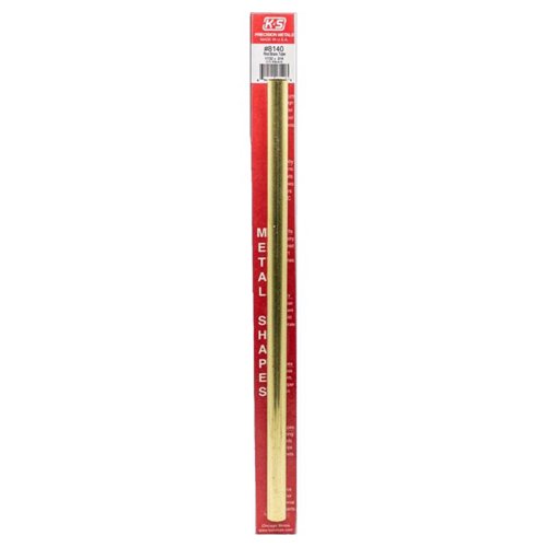 K&S 17/32 in. D X 12 in. L Round Brass Tube 1 pk
