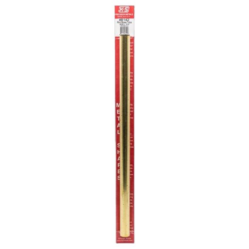 K&S 19/32 in. D X 12 in. L Round Brass Tube 1 pk