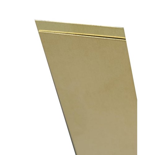 K&S 0.02 in. X 4 in. W X 10 in. L Mill Brass Sheet Metal