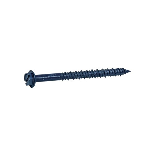Grip-Rite 3/16 in. wire X 1-1/4 in. L Slotted Hex Washer Head Coarse Concrete Screws