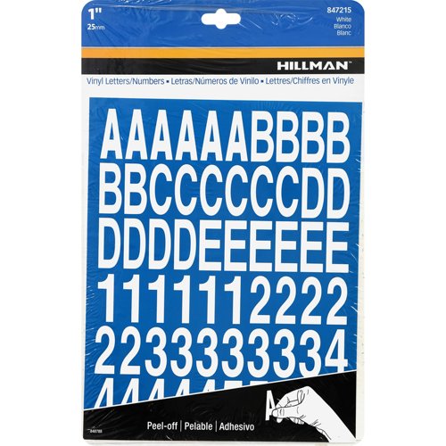 HILLMAN 1 in. White Vinyl Self-Adhesive Letter and Number Set 0-9, A-Z 228 pc