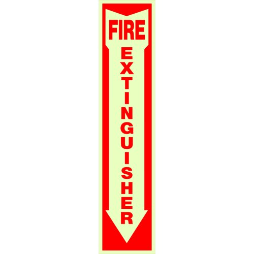 HILLMAN English White Fire Extinguisher Sign 18 in. H X 4 in. W