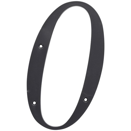 HILLMAN 6 in. Reflective Black Plastic Nail-On Number 0 1 pc