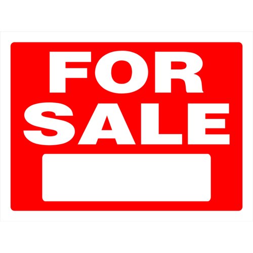 HILLMAN English Red For Sale Sign 18 in. H X 24 in. W