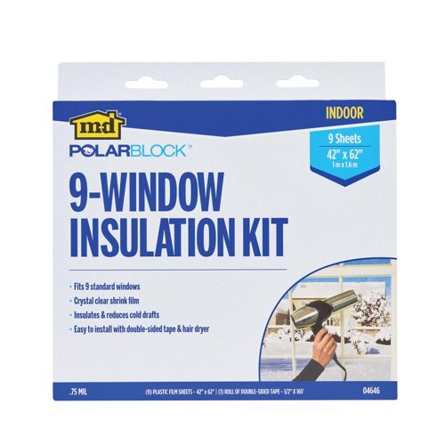 M-D BUILDING PRODUCTS Clear 9-Window Indoor Insulation Kit 62 in. W X 42 in. L