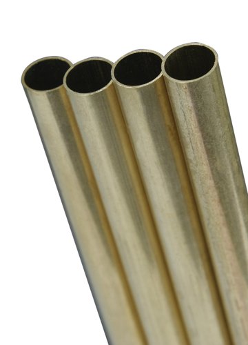 K&S 3/32 in. D X 0.014 in. W X 36 in. L Round Brass Tube 1 pk