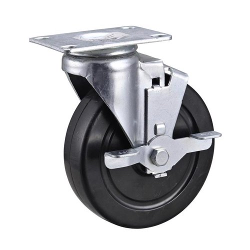 Projex 5 in. D Swivel Soft Rubber Caster 225 lb 1 pk