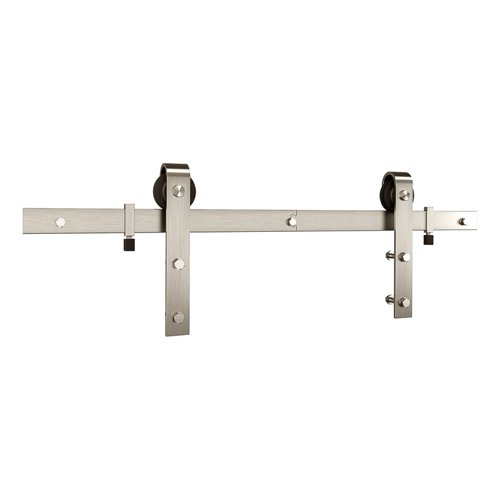 National Hardware 72 in. L Satin Nickel Silver Steel Barn Door Hanger Kit 1 pc