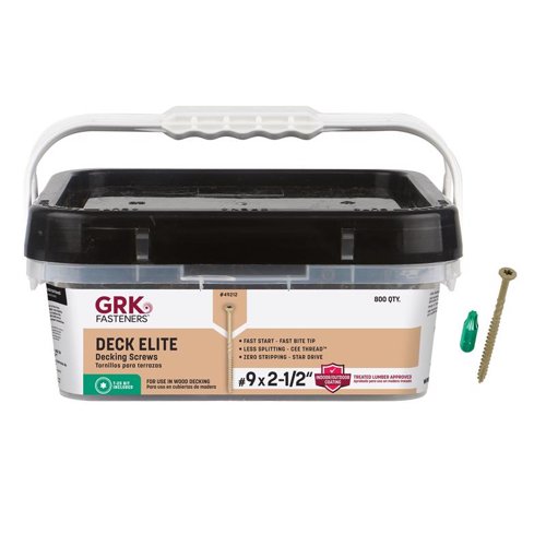 GRK Fasteners Deck Elite No. 9 in. X 2-1/2 in. L Tan Star Star Head Deck Screws 800 pk