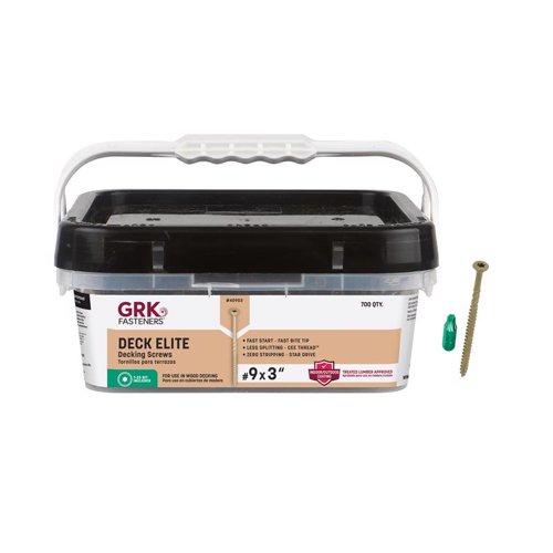 GRK Fasteners Deck Elite No. 9 in. X 3 in. L Tan Star Star Head Deck Screws 700 pk