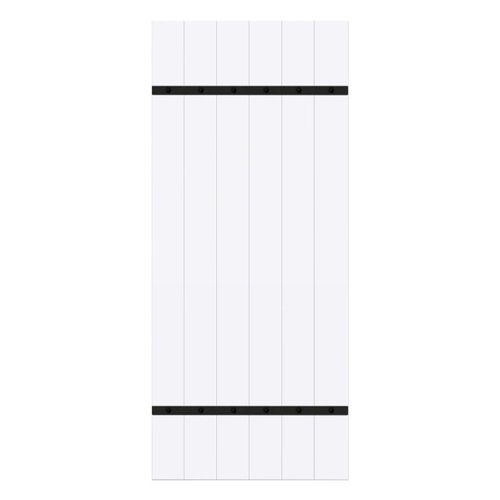 Renin 36 in. L Matte White Wood Barn Door Hanger Kit 1 pc