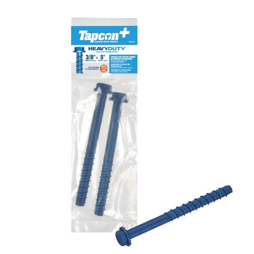 Tapcon 3/8 in. X 5 in. L Hex Drive Hex Washer Head Assorted Concrete Screws