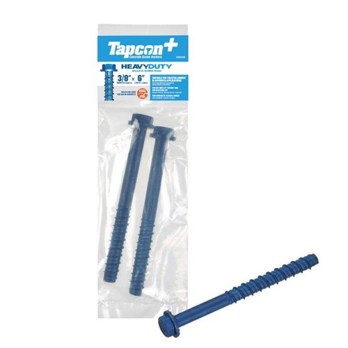 Tapcon 3/8 in. in. X 6 in. L Hex Drive Hex Washer Head Assorted Concrete Screws